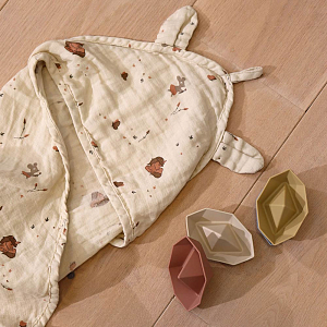 Набор лодок силиконовых nuuroo "Asger", 4 шт, микс с коричневым